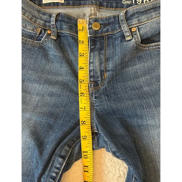 Gap 1969 Sexy Boot Jeans Women Sz 29S Blue Denim Low Rise 5 Pocket Boho Western - Picture 3 of 9